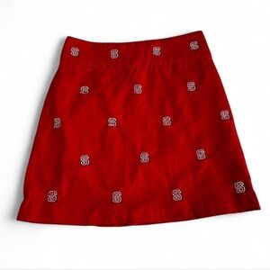 Pennington & Bailes Vintage NC State Wolfpack embroidered Red Mini Skirt Size 2